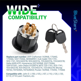 BlueStars compatibility overview image showing broad mower model support