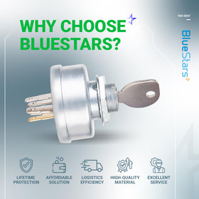BlueStars package includes switch and two keys for convenience