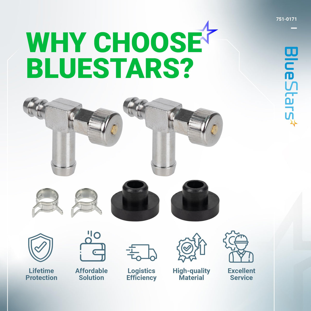 BlueStars lifetime protection label signals reliable coverage for repairs