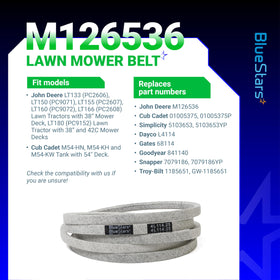 BlueStars M126536 belt reveals heat resistance and oil-proof construction.
