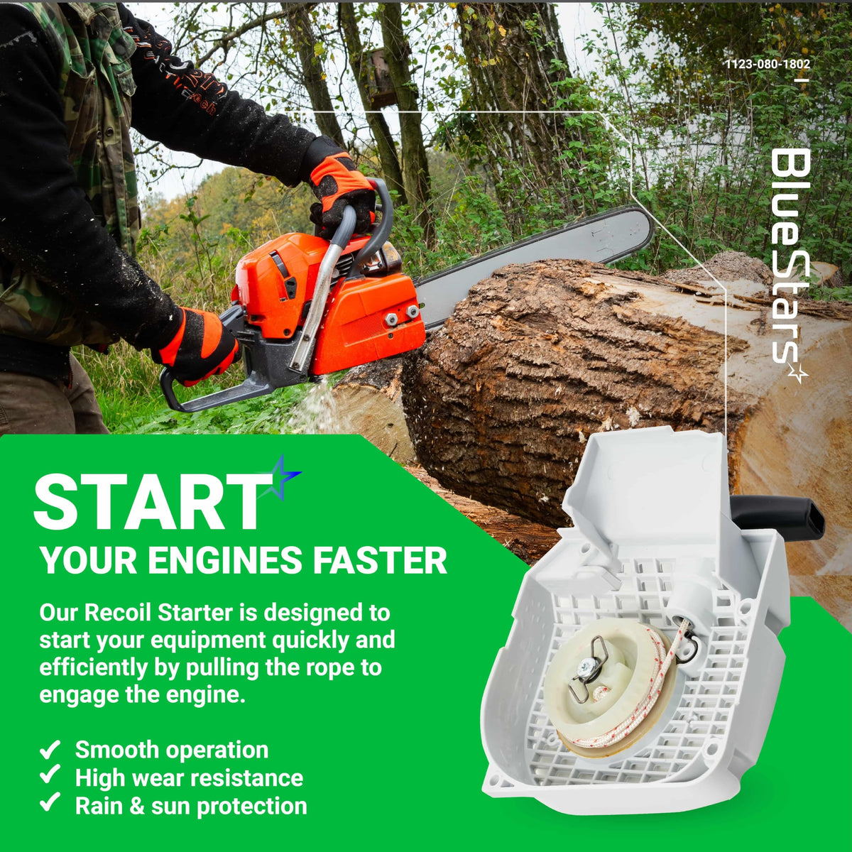 BlueStars nylon pull rope core with strong retracting action