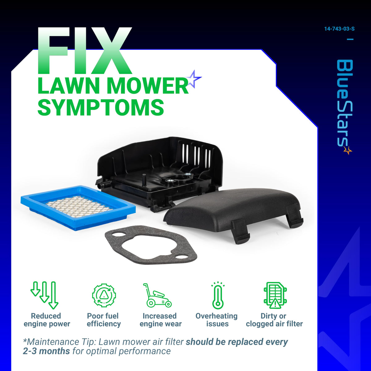 BlueStars outdoor-ready design withstands harsh conditions during lawn care