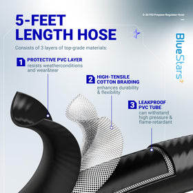 BlueStars outdoor propane hose ideal for camping and tailgating setups