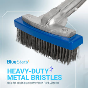 BlueStars pool brush features a sturdy back design for thorough scrubbing.