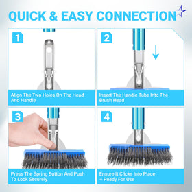 BlueStars 5in pool brush cleans walls and floors effectively for a neat pool look.