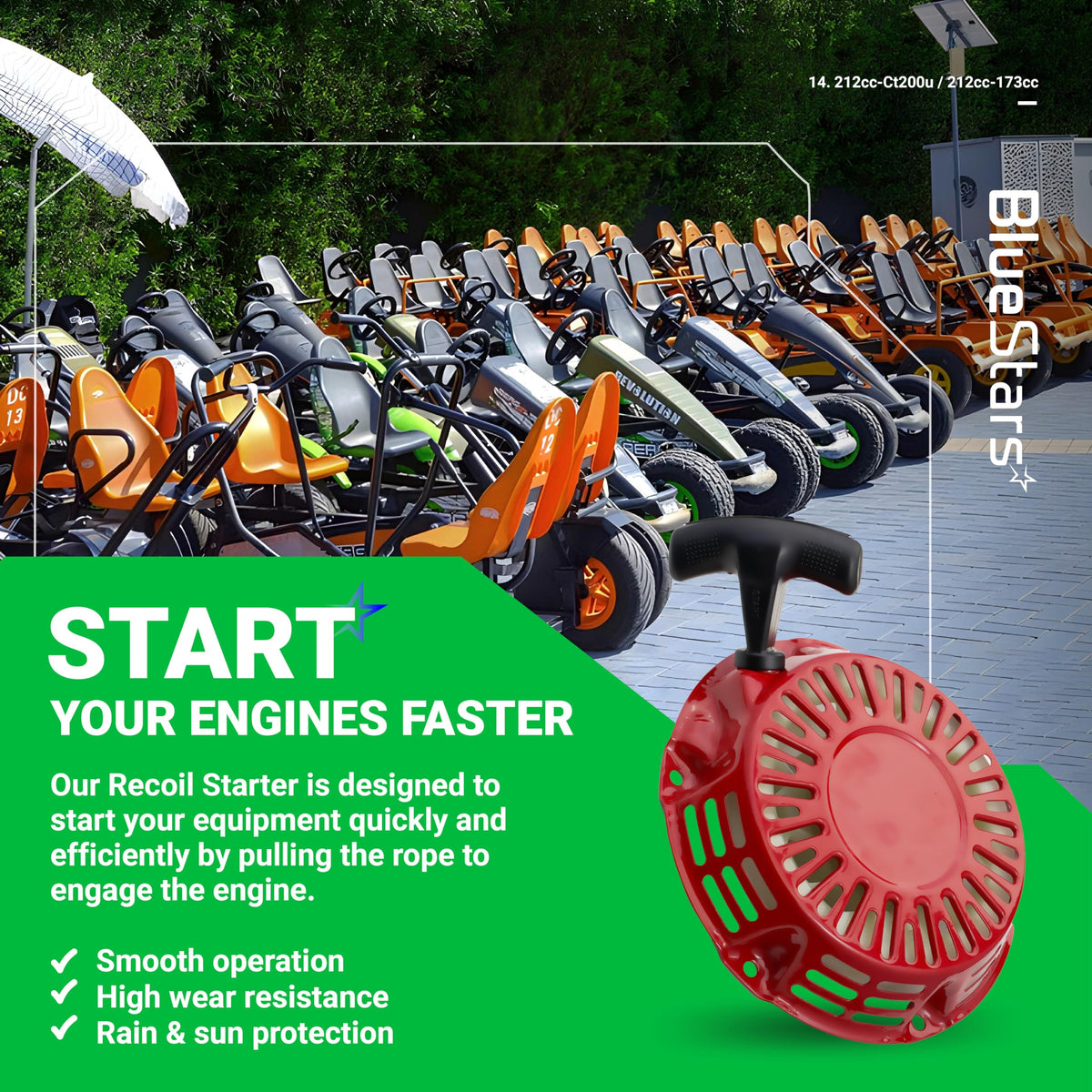BlueStars Predator 212cc engine fit for generators and go-karts