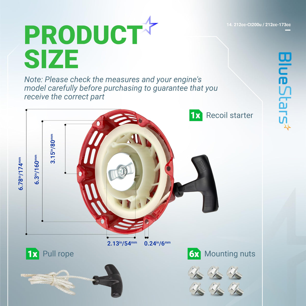 BlueStars pull rope nylon fiber for easy retraction and grip