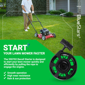 BlueStars reinforced recoil spring for reliable starting in tough conditions.