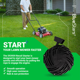BlueStars recoil starter assembly kit image displays ready-to-install unit.
