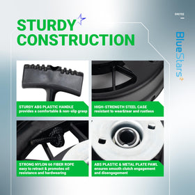 BlueStars durable recoil starter components in metal and plastic, long-lasting performance.
