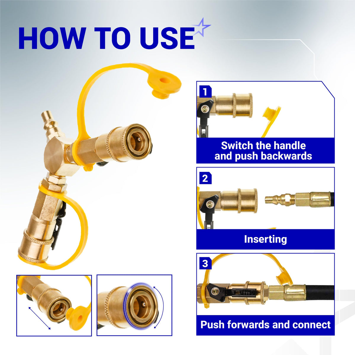 BlueStars rubber dust cap protects connectors when not in use.