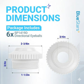 BlueStars SP1419D rotating eyeball demonstrates adjustable flow direction