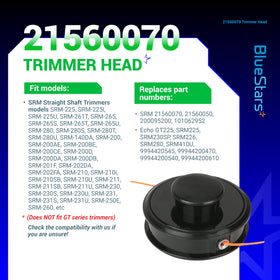 BlueStars SRM trimmer head installation view demonstrates easy mounting