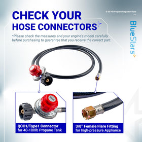 BlueStars three-eighths flare outlet high-pressure regulator for precise flame control