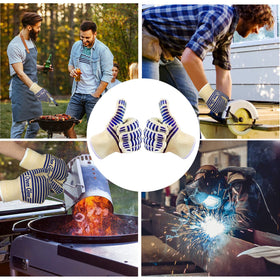 BLUESTEER cooking gloves for grilling, baking, welding, and more.