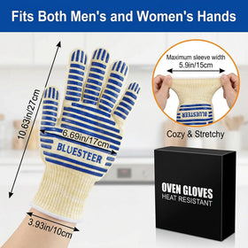 BLUESTEER universal size comfort fit for most hands during cooking.