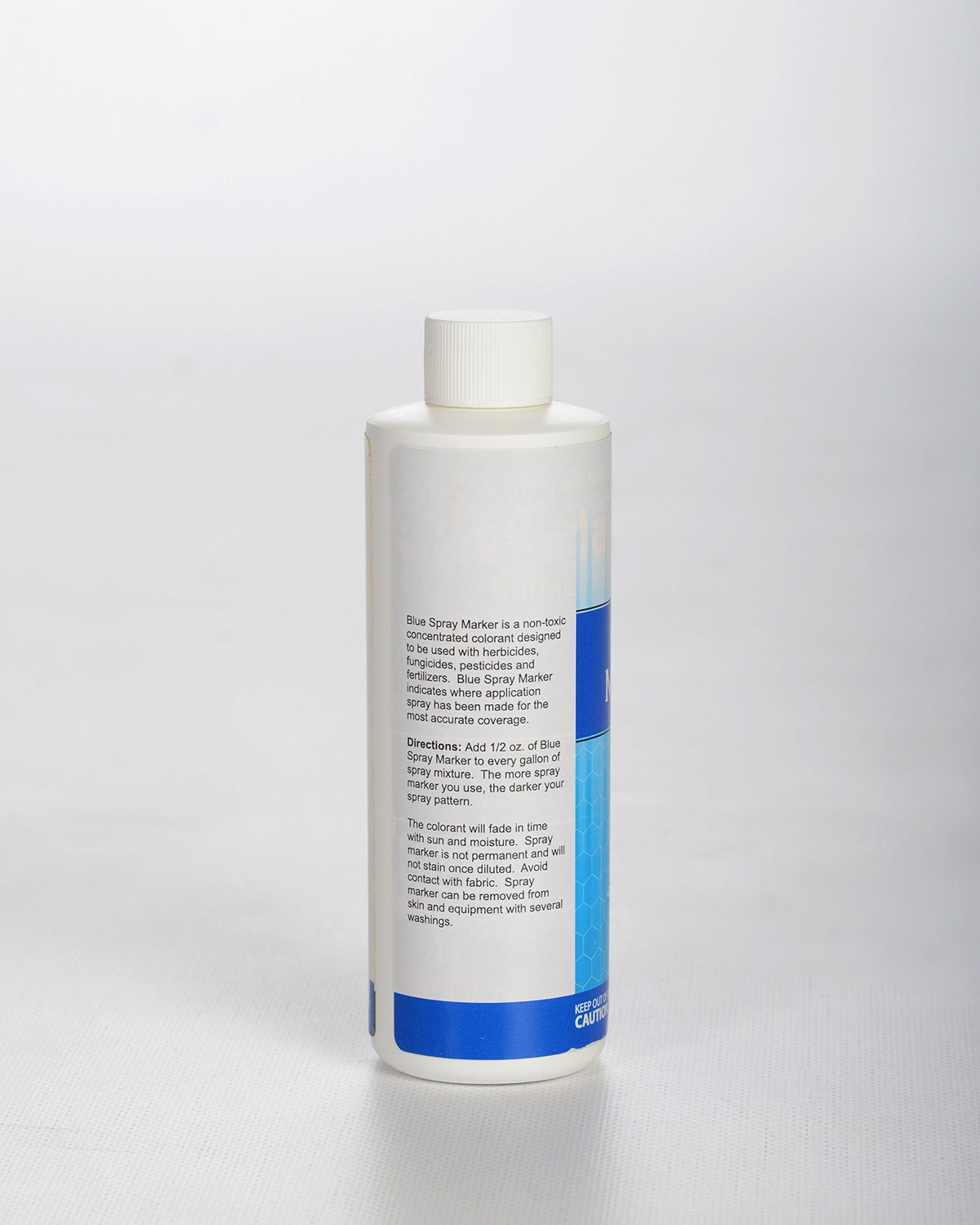 Bluewater ChemGroup Blue Spray Marker on grass shows visible coverage for accurate treatment.