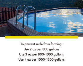 Bluewater Spa Scale Remover applicator near heater area helping prevent mineral buildup.