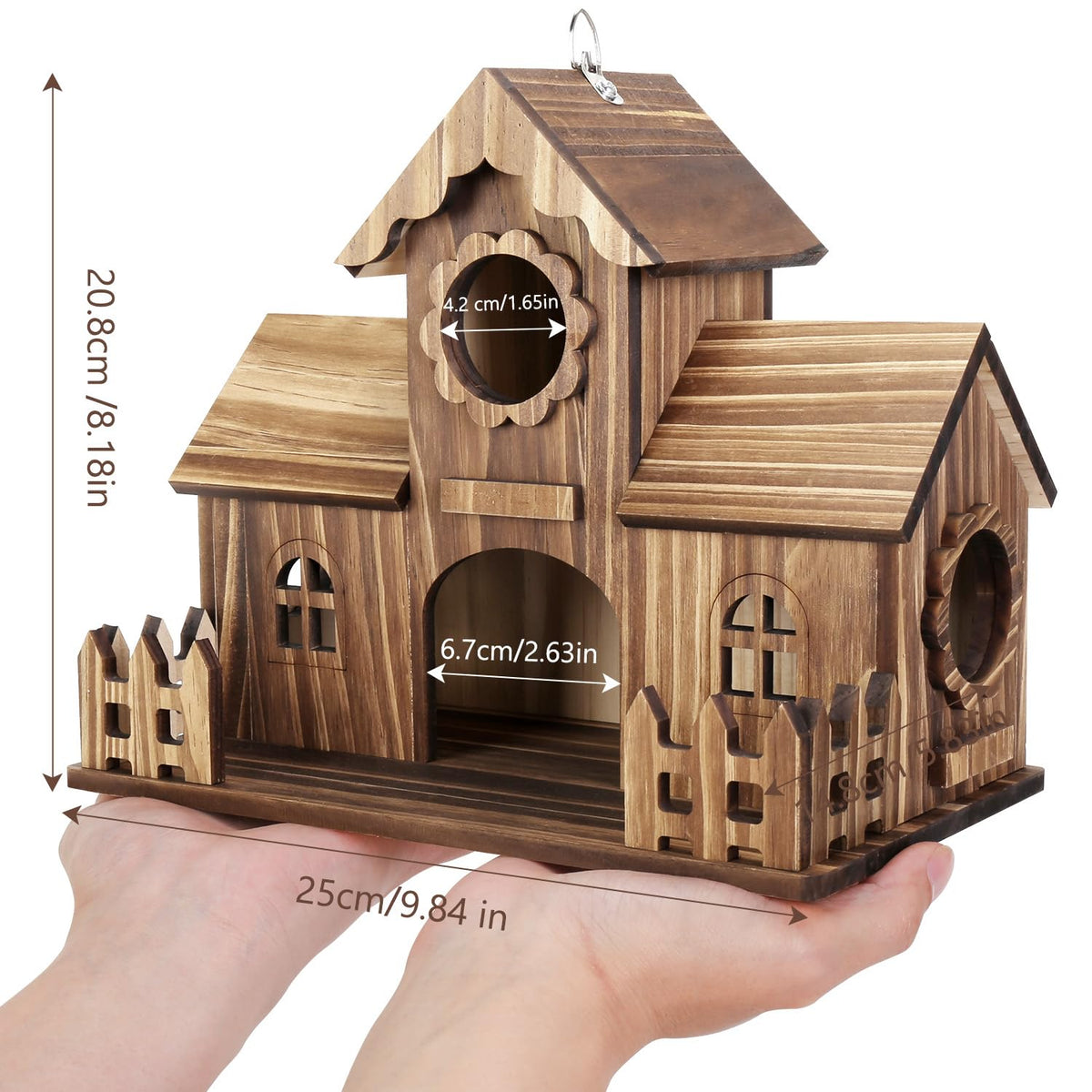 BlueYu birdhouse vents promote airflow to keep nests cool.