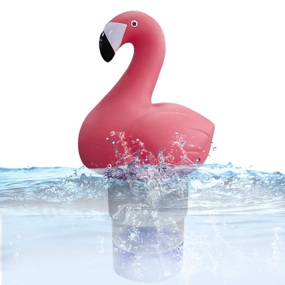 Blufree chlorine floater swan on water, kid-friendly sanitizer diffusion
