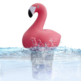 Blufree chlorine floater swan on water, kid-friendly sanitizer diffusion