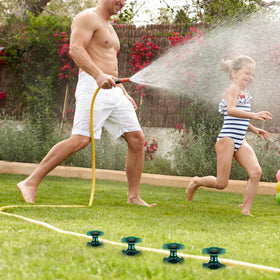 Blulu 12-pack hose spikes bundle offers wide coverage for large gardens