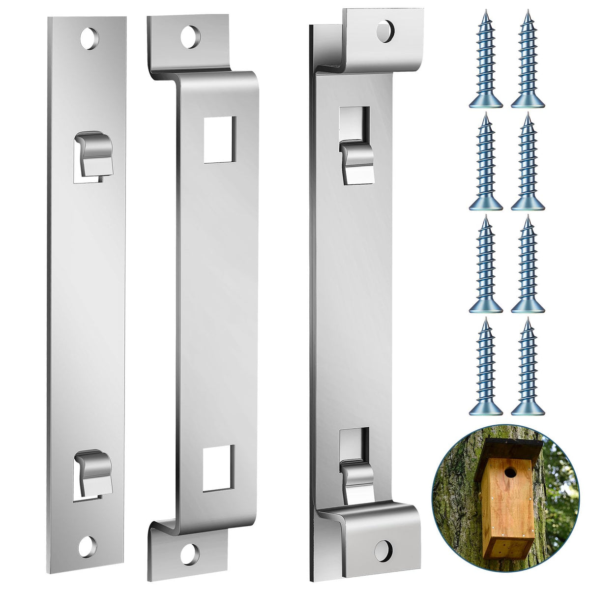 Blulu bird house hanger bracket installation on fence for quick mounting and secure outdoor use