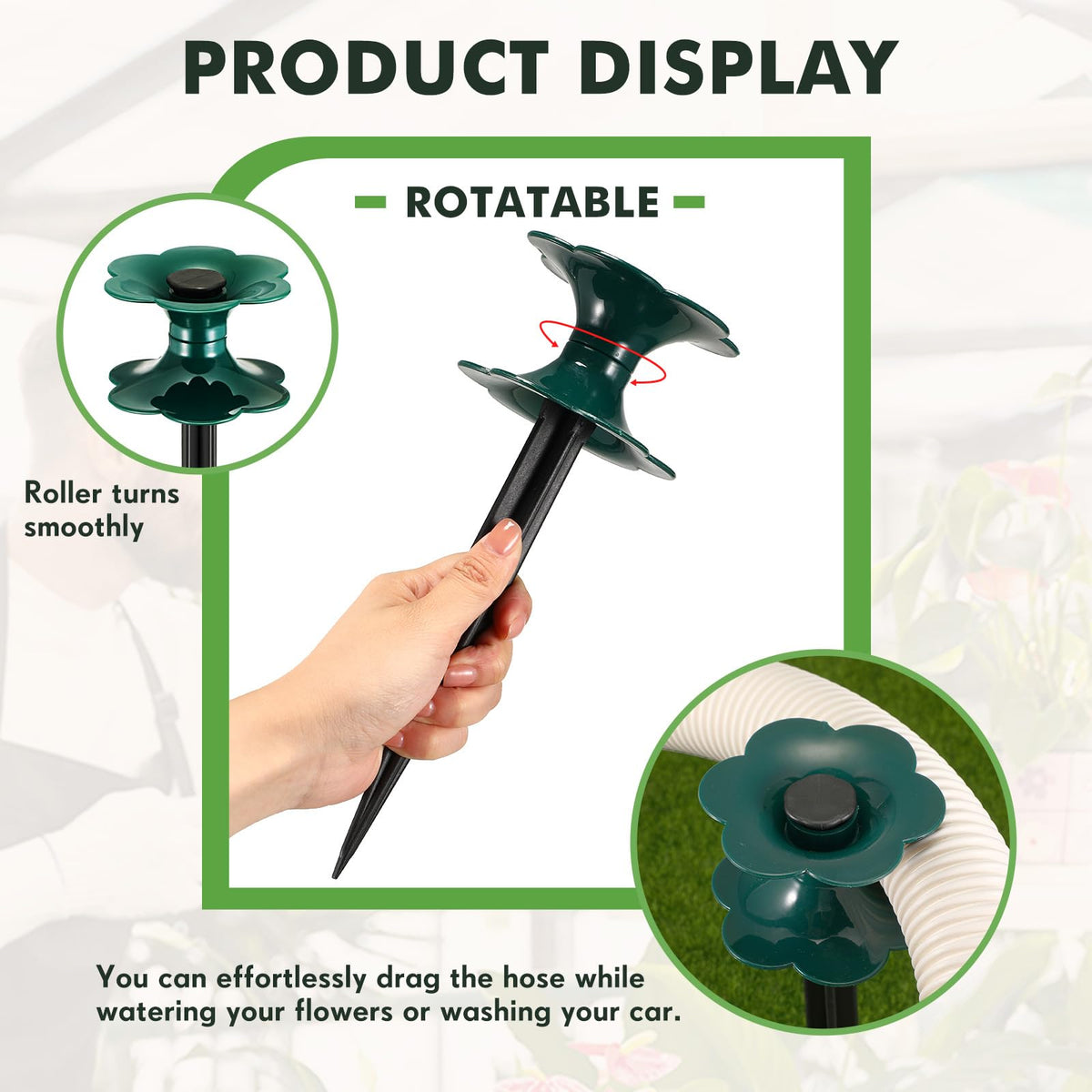 Blulu garden hose spike easy installation helps you set up quickly