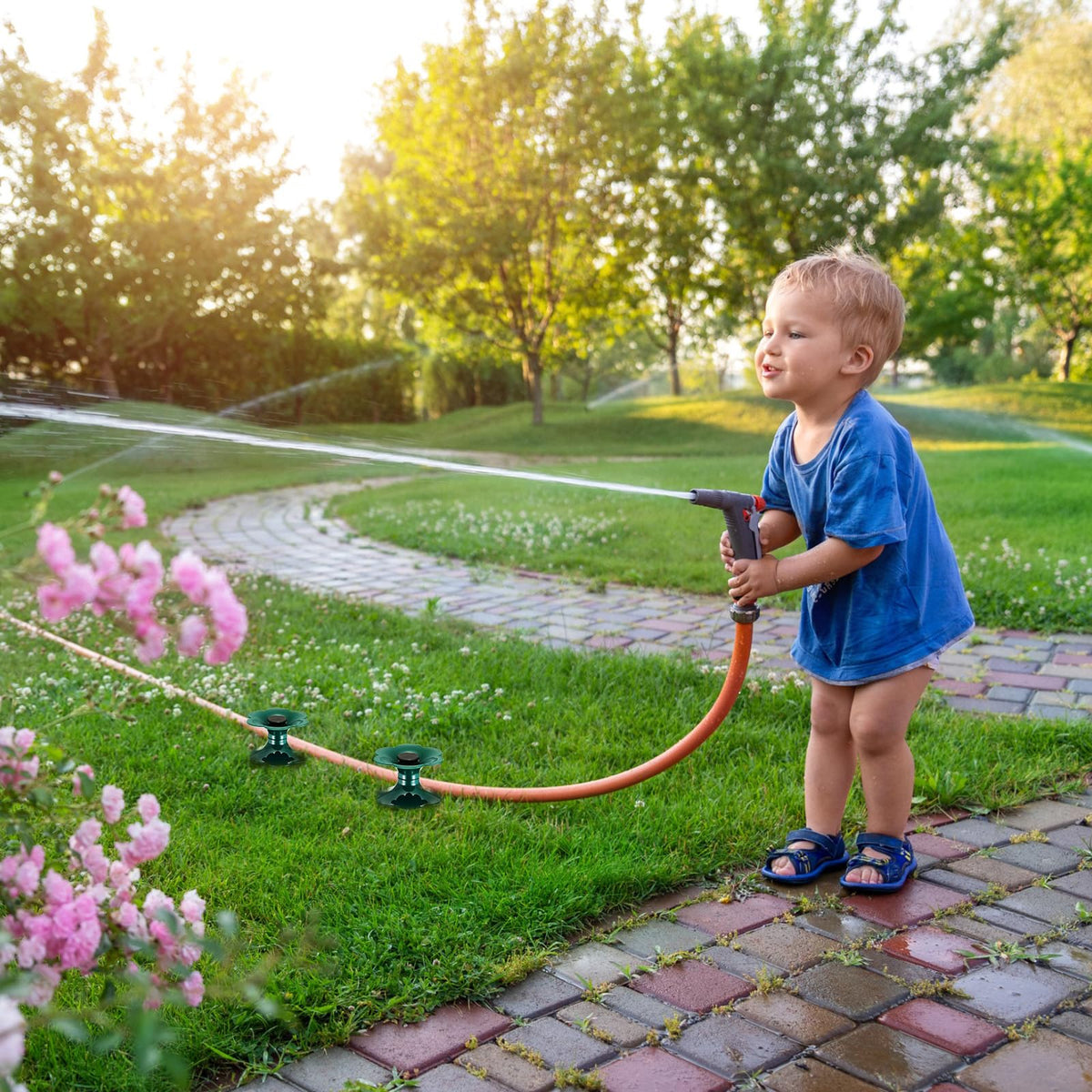 Blulu garden protection spike for hoses suits lawns, courtyards, and greenhouses