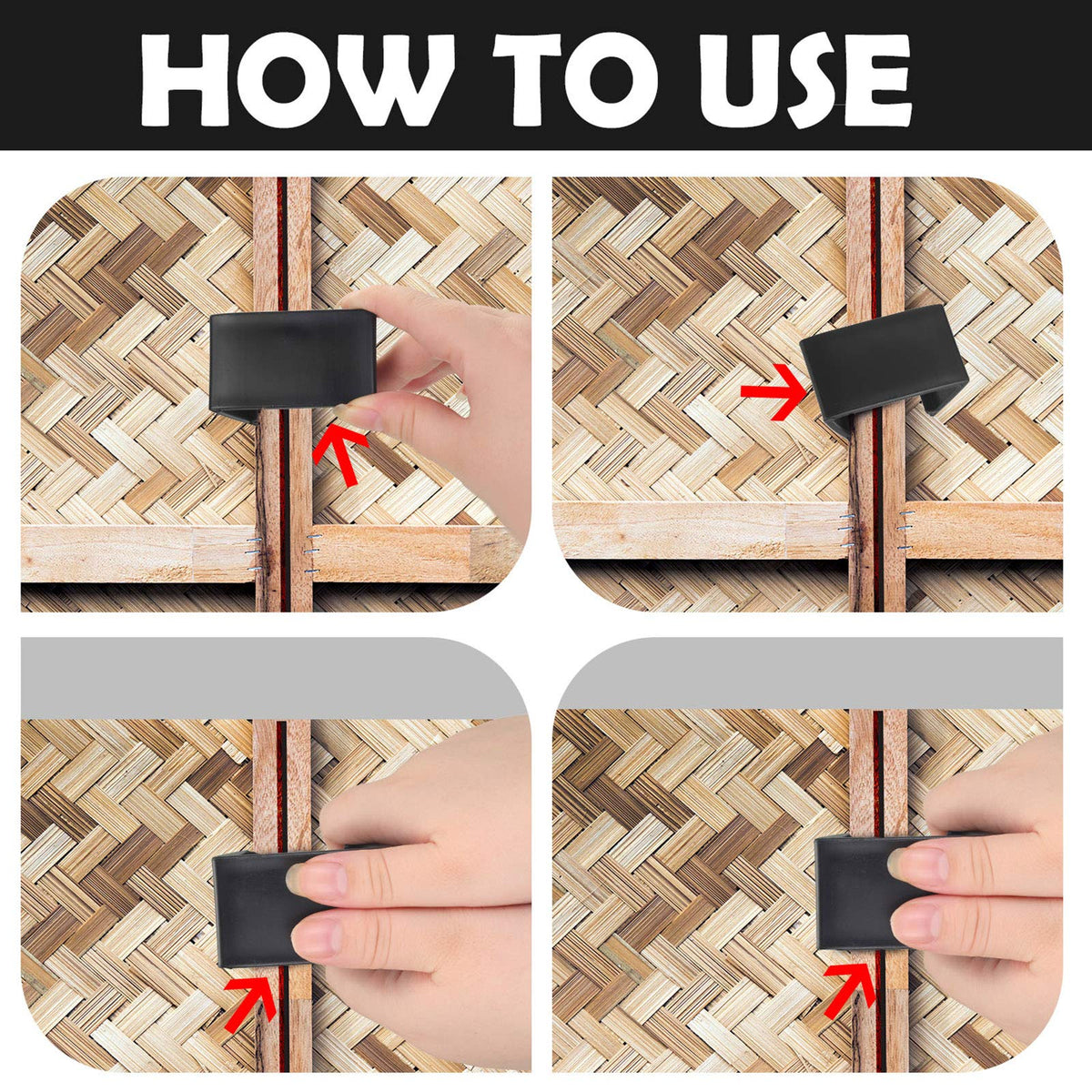 Blulu rattan furniture clamps withstand weather to keep sections aligned.