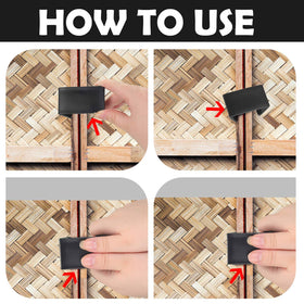 Blulu rattan furniture clamps withstand weather to keep sections aligned.