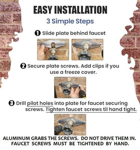 BluMare Hose Bib Buddy gap seal blocks insects and drafts at the wall joint.