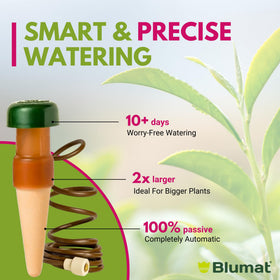 Easy setup for any planter with Blumat insert in minutes.