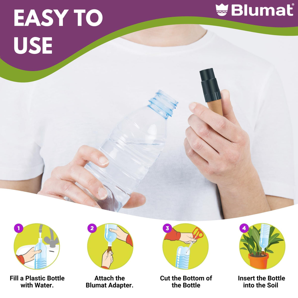 Blumat indoor plant setup suited for balcony and hanging planters