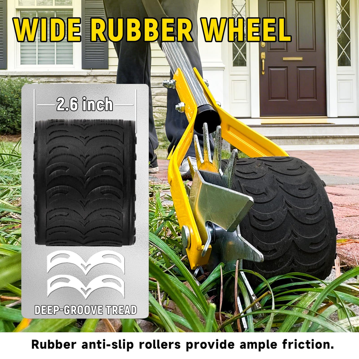 Adjustable handle positions suit different heights for a comfortable trimming experience.