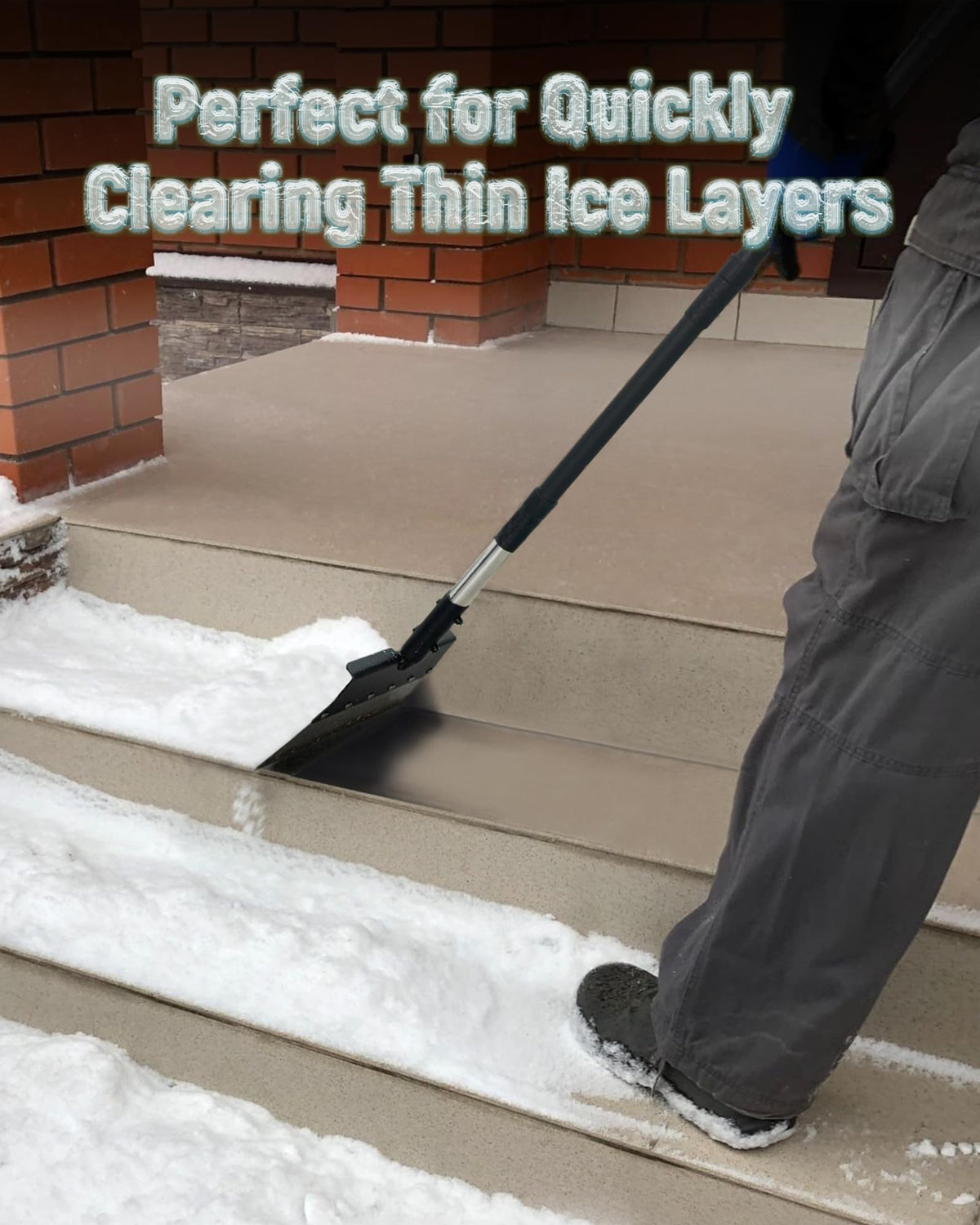 BlumeTrec flat shovel easy assembly enables quick setup and storage