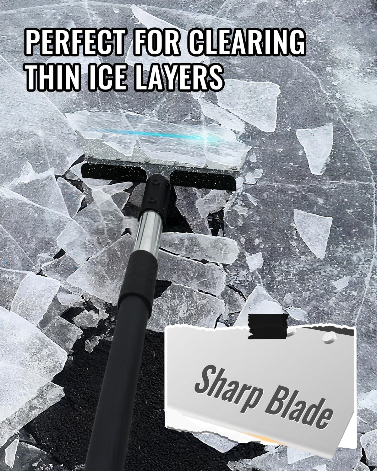 BlumeTrec flat shovel foot pedal adds leverage for tough scraping jobs