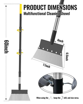 BlumeTrec Garden Flat Shovel adjustable-handle for comfortable reach.