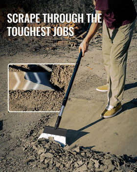 BlumeTrec Garden Flat Shovel disassembly-ready for compact storage.