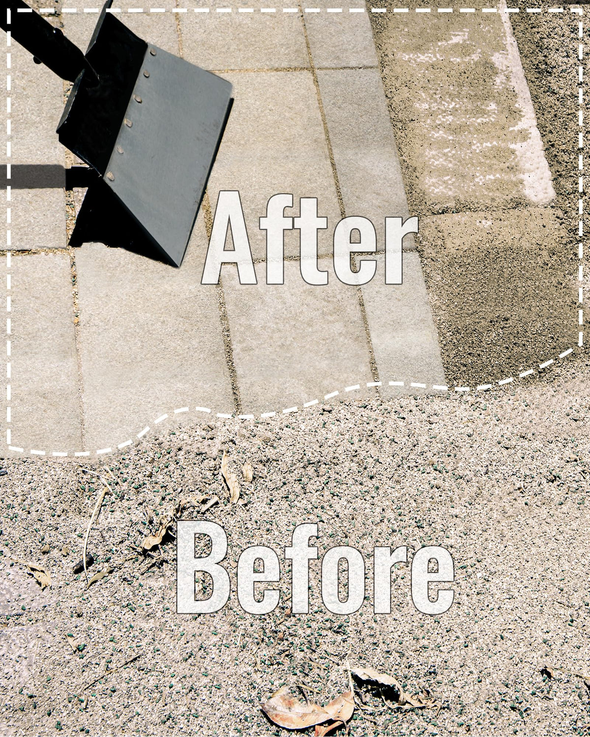 BlumeTrec Garden Flat Shovel weed-edge removes weeds from cracks with ease.