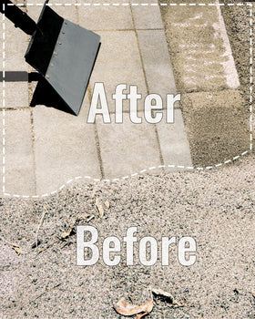 BlumeTrec Garden Flat Shovel weed-edge removes weeds from cracks with ease.