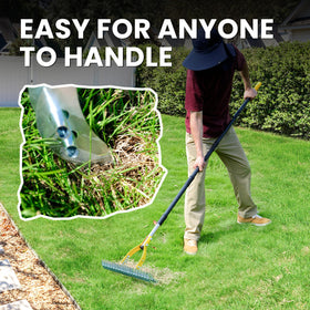 BlumeTrec stainless steel handle with cushioned grip reduces fatigue during use.