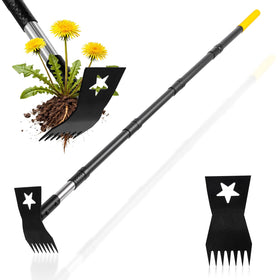 BlumeTrec weed puller with long handle ready for stand-up weeding, reducing bending strain