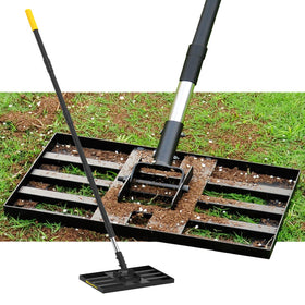 BlumeTrec Lawn Leveling Rake 17x10 head for smooth soil leveling on lawns