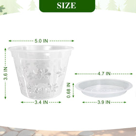 Blumiger 5-inch orchid pot side view showing ventilation holes and sturdy construction.