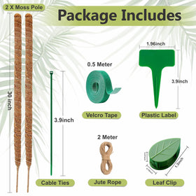 Blush Ease bendable moss pole with rope kit ready for shaping and training vines