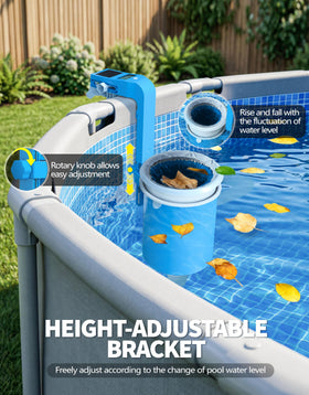 BluSwim compatible with inflatable, metal frame, and tubular above-ground pools.