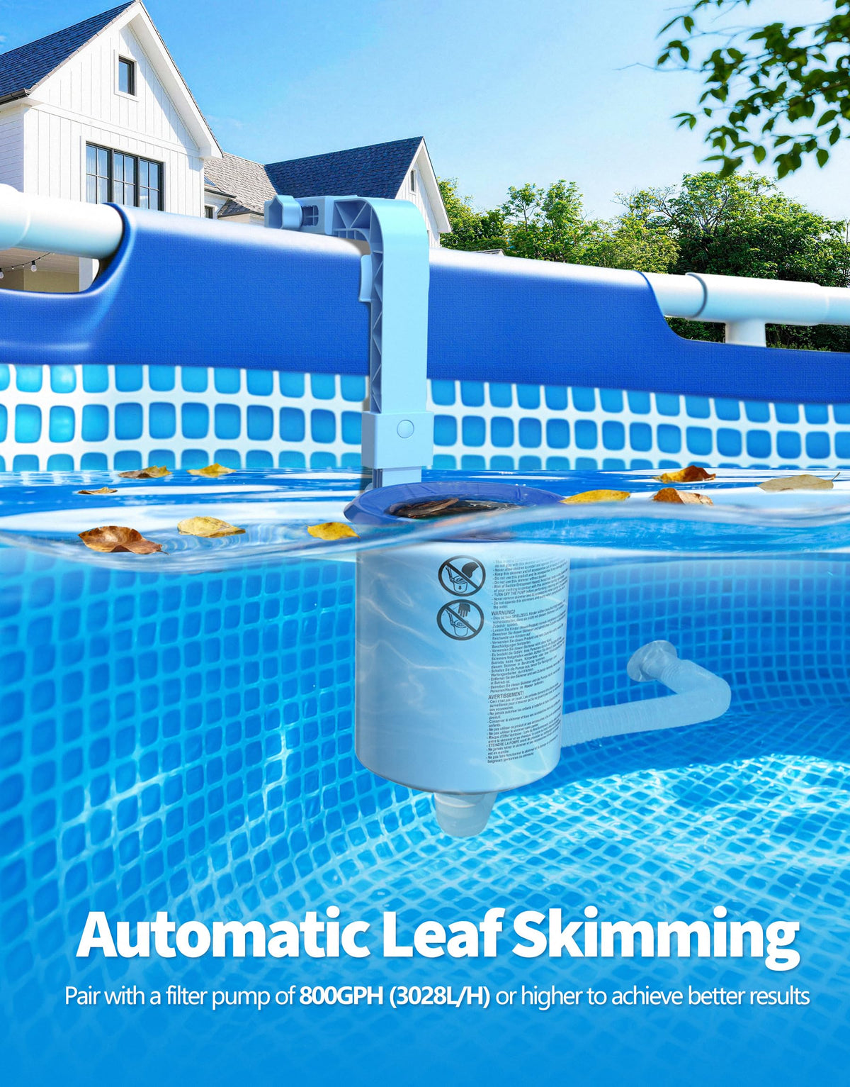 BluSwim brackets during height adjustment for a perfect pool fit.