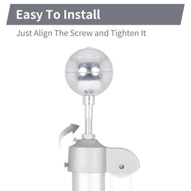 BMFTRRI 3-inch ball topper highlighting visibility on a flagpole