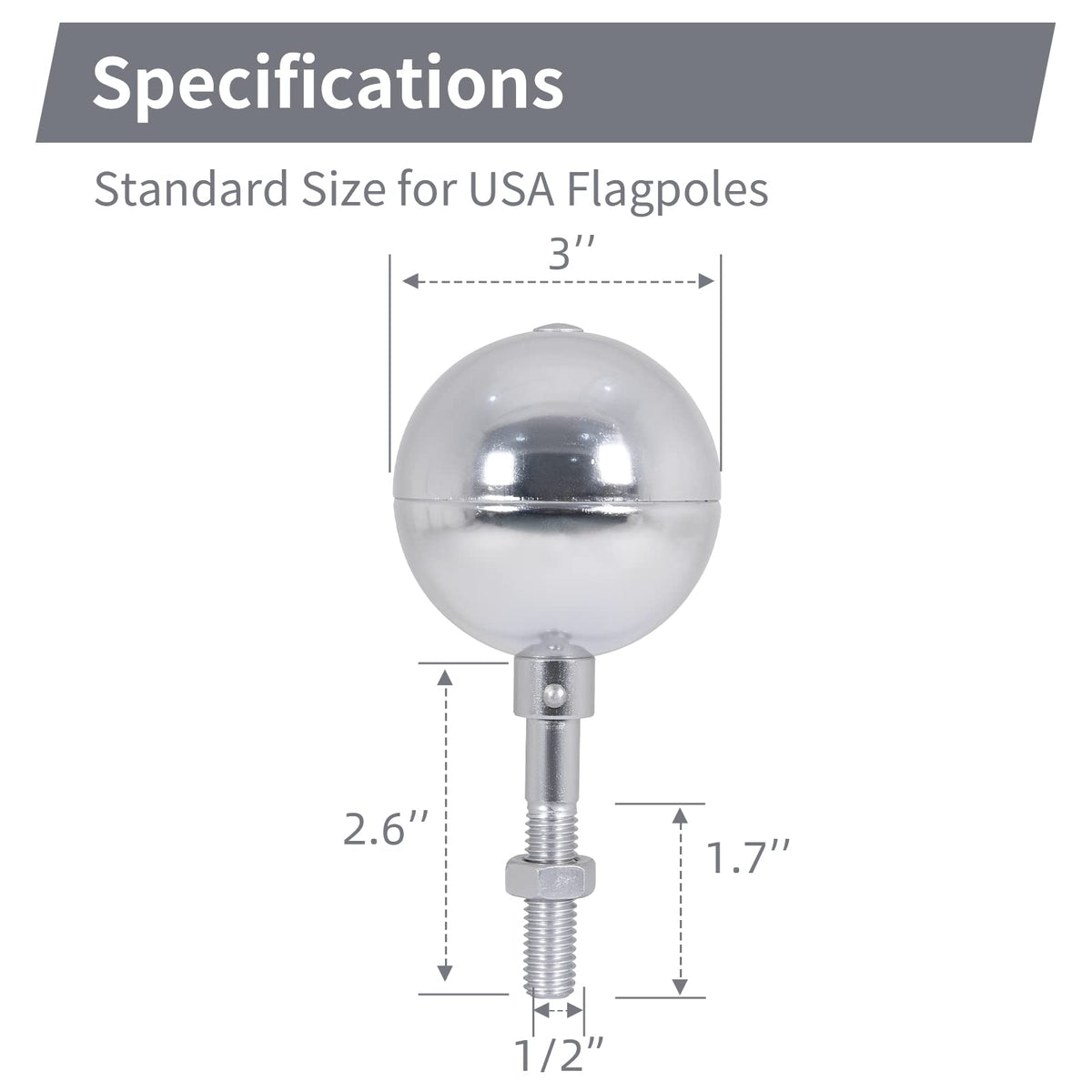 BMFTRRI flagpole topper installation showing simple mounting